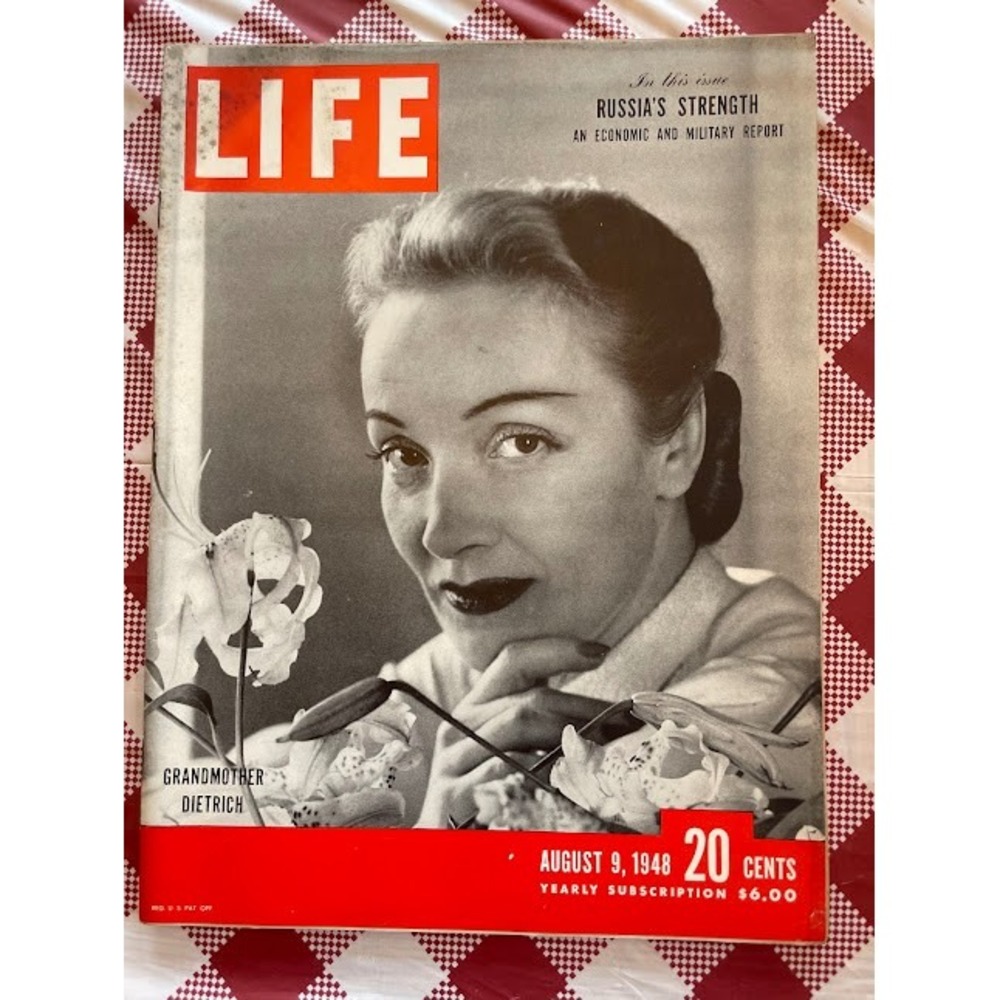 LIFE Magazine August 9 1948 Marlene Dietrich Russia's Strength Hollywood Old Ads